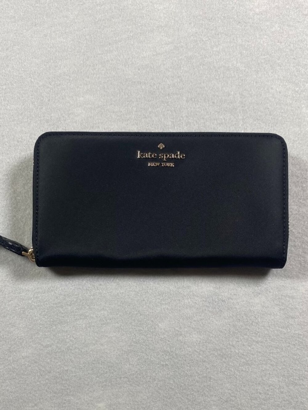 Kate Spade Carter Nylon Zip Around Black Large Wallet - NWOT